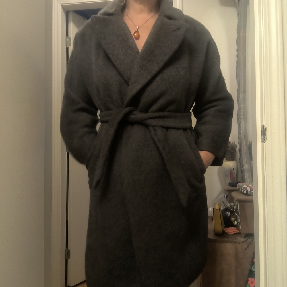 MaxMara Charcoal Teddy Jacket